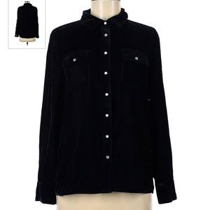 Maje Long Sleeve Button Up Blouse/Shacket